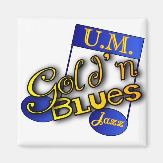 gold'n Blues Jazz-Logo-Magnet Magnet (Vorne)