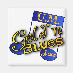 gold'n Bluesjazz-Logomagnet Magnet