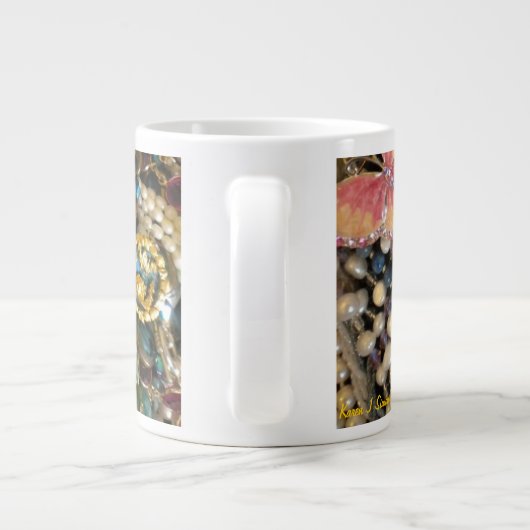 Gold'n-Elfenbein Jumbo-Tasse (Rückseite)