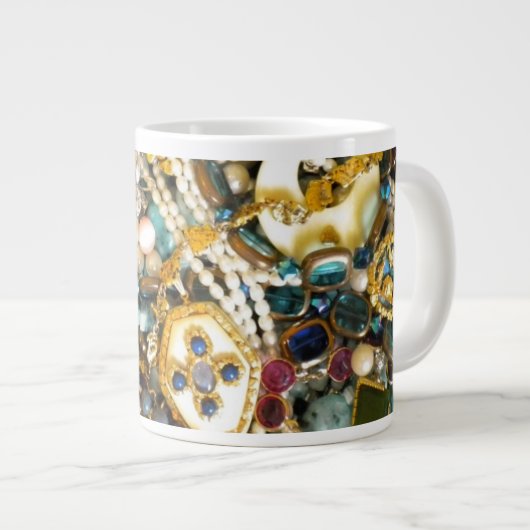Gold'n-Elfenbein Jumbo-Tasse (Vorderseite Rechts)