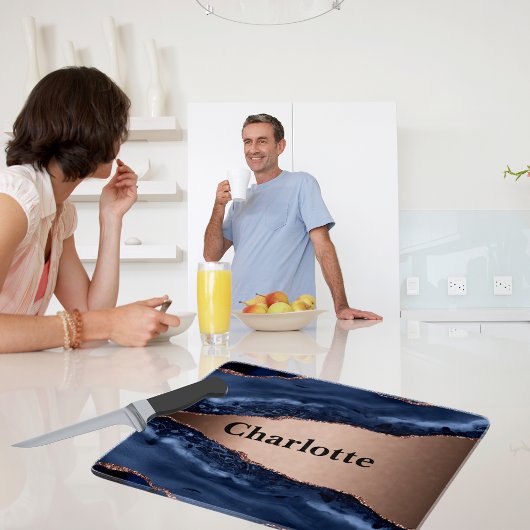 Goldname der Rose Blauer Marmor Schneidebrett