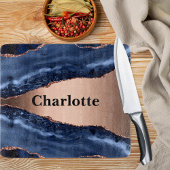 Goldname der Rose Blauer Marmor Schneidebrett