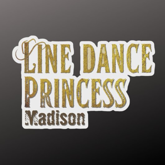 Goldname des Line Dance Princess Aufkleber
