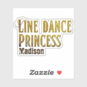 Goldname des Line Dance Princess Aufkleber (Blatt)