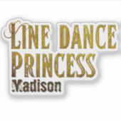 Goldname des Line Dance Princess Aufkleber (Vorderseite)
