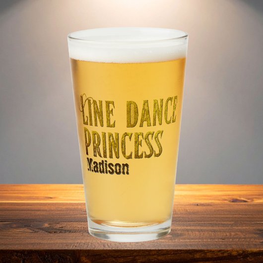 Goldname des Line Dance Princess Glas