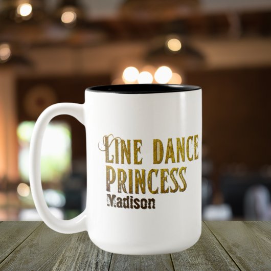 Goldname des Line Dance Princess Zweifarbige Tasse