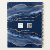 Goldname-Skript für die Blaue Rose aus Marmor 2025 Planer (Rückseite)