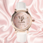 Goldname Süße 16 Rose Armbanduhr<br><div class="desc">Ein süßes 16 Geschenk. Eine Hintergrundfarbe für den Farbverlauf in Rose. Name, Datum hinzufügen</div>