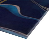 Goldname und Monogram für die blaue Gate Schneidebrett (Ecke)