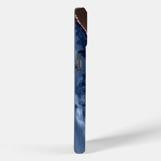 Goldnamensskript der Rose Blauer Marmor Case-Mate iPhone Hülle (Rückseite / Rechts)