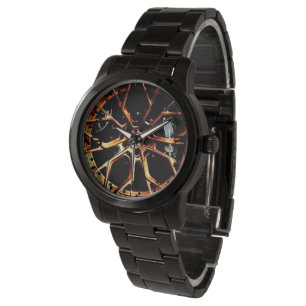 Goldnetz-Speiche-Rad mit Bremsgrauem Armbanduhr