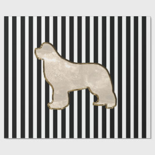 Goldneufundland-Hundegeschenk-Verpackung Geschenkpapier