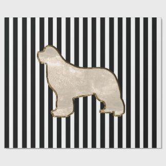 Goldneufundland-Hundegeschenk-Verpackung Geschenkpapier