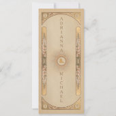 GoldNouveau Deko der Hochzeits-Einladungs-| Einladung (Rückseite)