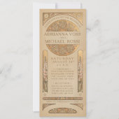 GoldNouveau Deko der Hochzeits-Einladungs-| Einladung (Vorderseite)