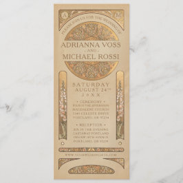 GoldNouveau Deko der Hochzeits-Einladungs-| Einladung