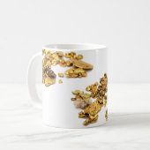 Goldnuggets auf Weiß Kaffeetasse (Vorderseite Links)