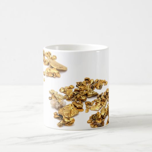 Goldnuggets auf Weiß Kaffeetasse (Mittel)
