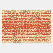 Goldorange Konfetti-Streifen elegantes chic-Muster Geschenkpapier Set (Vorderseite)