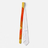 Goldorange mit künstlerischen Herbstblättern Krawatte (Rückseite)