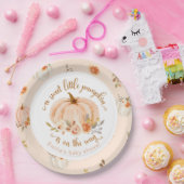 Goldorange Süße kleine Kürbisbaby-Dusche Pappteller (Party)