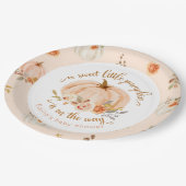 Goldorange Süße kleine Kürbisbaby-Dusche Pappteller (Schrägansicht)