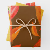 Goldorange und braune Blätter im Herbst (Beispiel)