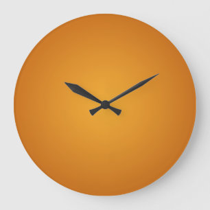 Goldorange, verbranntes Orange, rustikal, fröhlich Große Wanduhr