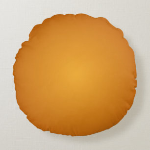 Goldorange, verbranntes Orange, rustikal, fröhlich Rundes Kissen