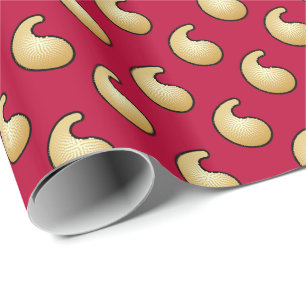 Goldpaisley Geschenkpapier