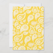 Goldpaisley-Hochzeits-Einladungen Einladung (Rückseite)