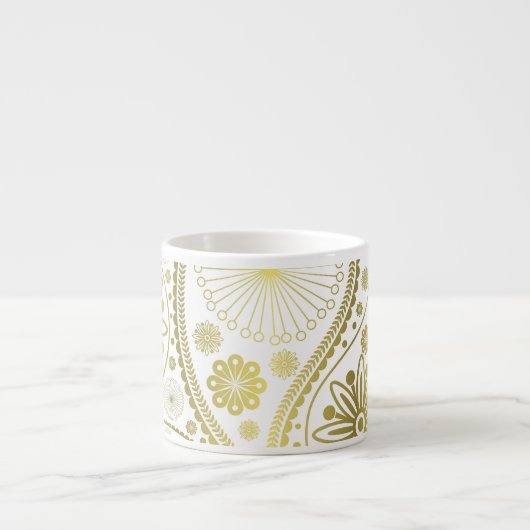 Goldpaisley-Muster Espressotasse (Vorderseite)