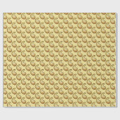 Goldpaisley-Muster Geschenkpapier (Flach)