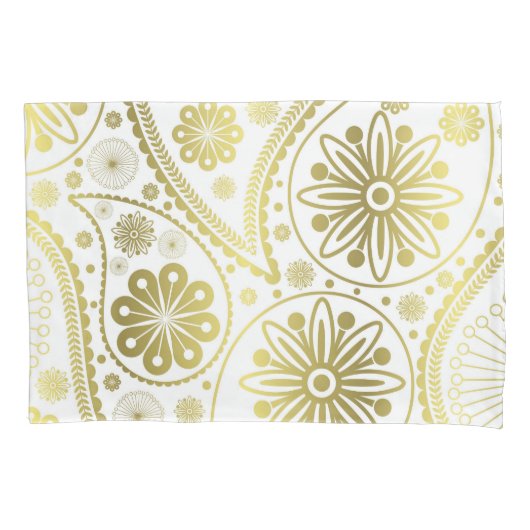 Goldpaisley-Muster Kissenbezug (Vorderseite)