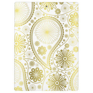 Goldpaisley-Muster Klemmbrett