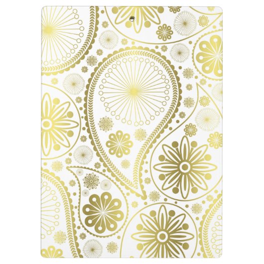 Goldpaisley-Muster Klemmbrett (Rückseite)