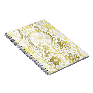 Goldpaisley-Muster Notizblock