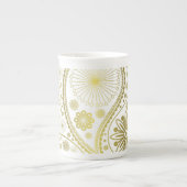Goldpaisley-Muster Porzellantasse (Vorderseite)