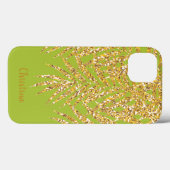 Goldpalm Fronds Name Personalisierte Chartreuse Case-Mate iPhone Hülle (Rückseite (Horizontal))