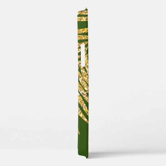 Goldpalm-Fronten Glitzer Name Personalisiert grün Case-Mate iPhone Hülle (Rückseite / Rechts)