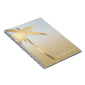 Goldpalm Tree Ombre Notizblock (Rechte Seite)