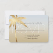 Goldpalm Tree Ombre UAWG RSVP Karte (Vorderseite)