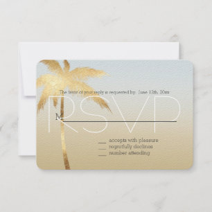 Goldpalm Tree Ombre UAWG RSVP Karte