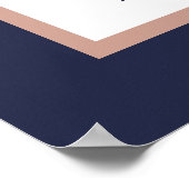 Goldpalme-Hochzeitstabelle für tropische Rose Poster (Ecke)