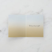 Goldpalme Ombre danken Ihnen Dankeskarte (Innenseite)