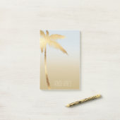 Goldpalme Ombre Post-it Klebezettel (Auf Schreibtisch)