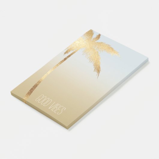 Goldpalme Ombre Post-it Klebezettel (angewinkelt)