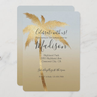Goldpalme Tree Ombre Einladung