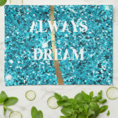 Goldpalme Trek Traumstrecke Airolo - Glitzer Geschirrtuch (Gefaltet)